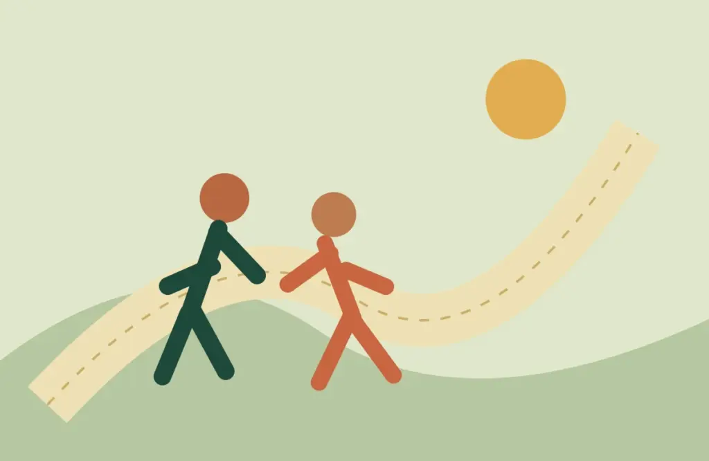 Illustration til: Den første fælles gåtur: gør aftalen let at forstå