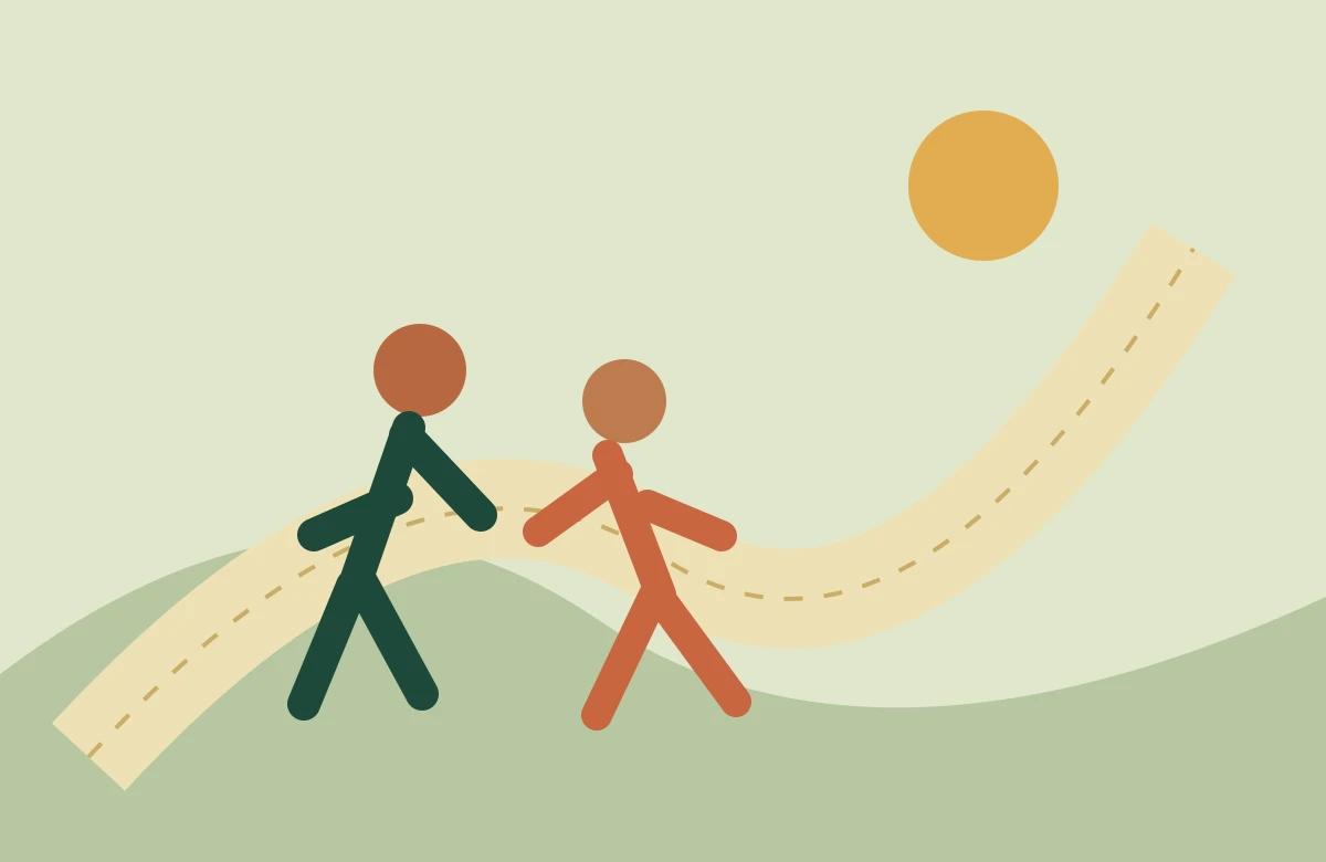 Illustration til: Den første fælles gåtur: gør aftalen let at forstå
